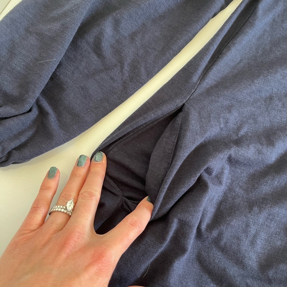 Boden Navy Long Sleeve button down Dress - Picture 5 of 8